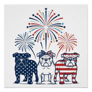 Poster Conception de vecteur vintage de feux d'artifice d