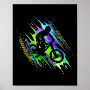 Poster Conception de vélo amateur de cyclisme Tour de vél