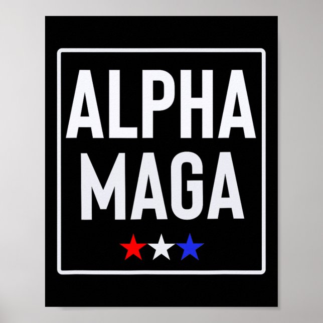 Poster Conception d'élection Alpha Mega Trump 2024 (Devant)