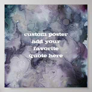 Poster Conception d'encre abstraite personnalisée ajouter
