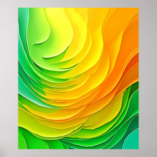 Poster Conception d'énergie de couleur abstraite