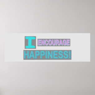 Poster Conception d'expression mignonne "Encourager le bo