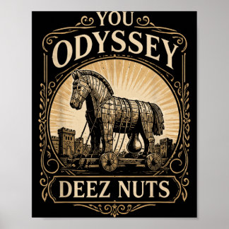 Poster Conception d'humour grec ancien drôle d'Odyssée De