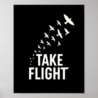 Poster Conception d'oiseau motivationnel pour Prendre Son
