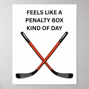Poster Conception drôle de hockey. Ça ressemble à une sor
