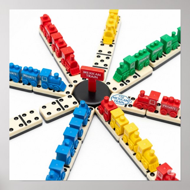 Poster Conception du jeu ferroviaire mexicain (Devant)