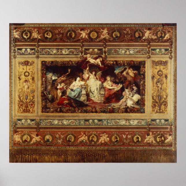 Poster Conception du rideau de l'opéra de Dresde (Devant)