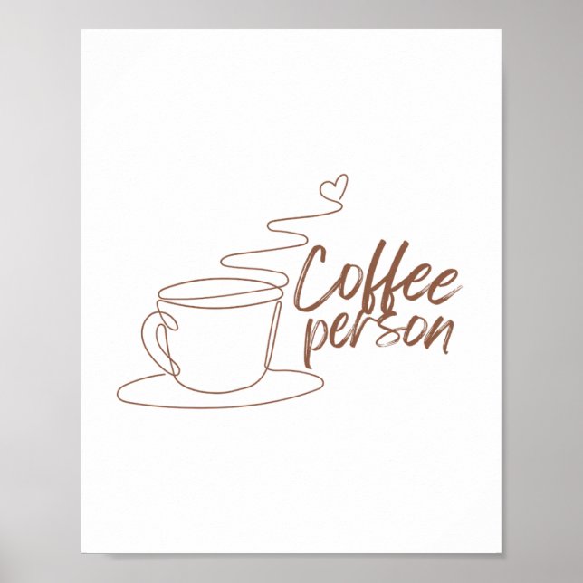 Poster Conception du texte du café pour personne (Devant)