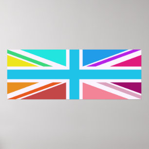Poster Conception d'un drapeau/d'un Jack - Multicolore