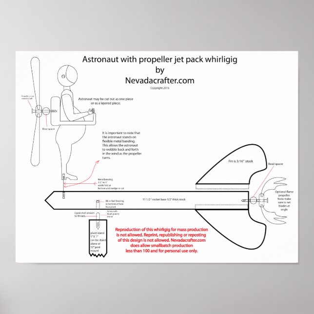 Poster Conception d'un jet-pack astronaute (Devant)