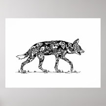 Conception d'une corde de chien sauvage en Afrique