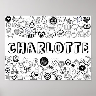 Poster Conception en ligne couleur 'CHARLOTTE'