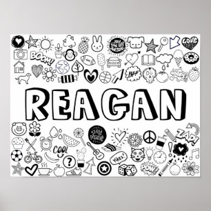 Poster Conception en ligne "REAGAN" Color-it-Yourself