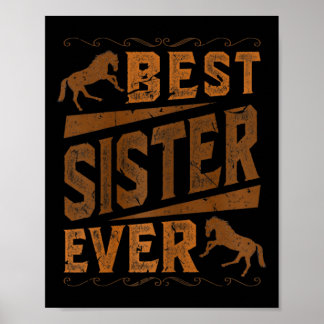 Poster Conception Équitation Équestre Pour Cheval Girl