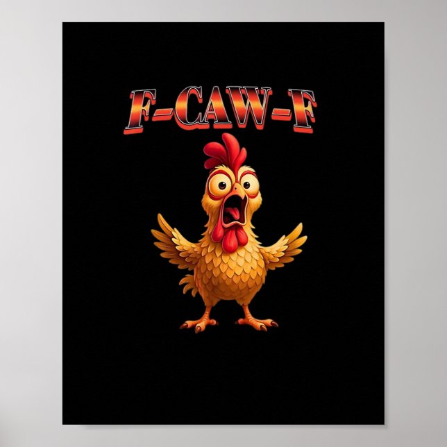 Poster Conception esthétique classique de poulet drôle F  (Devant)