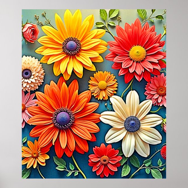 Poster Conception florale dynamique de l'Imaginaire (Devant)