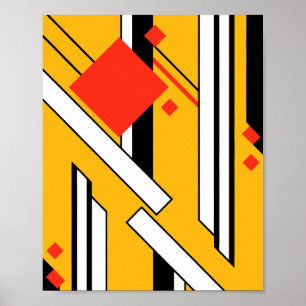 Poster Conception Géométrique avec Lignes Audacieuses & D