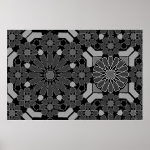 Poster Conception géométrique en mosaïque