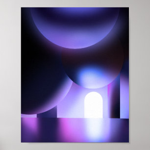 Poster Conception graphique abstraite violette à sensatio