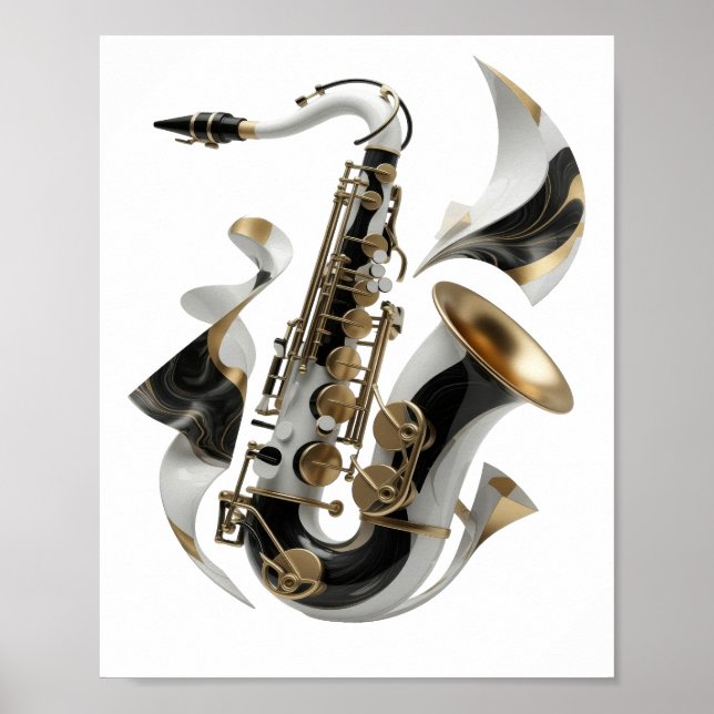 Poster Conception graphique ART ABSTRAIT Or Edgy (Devant)