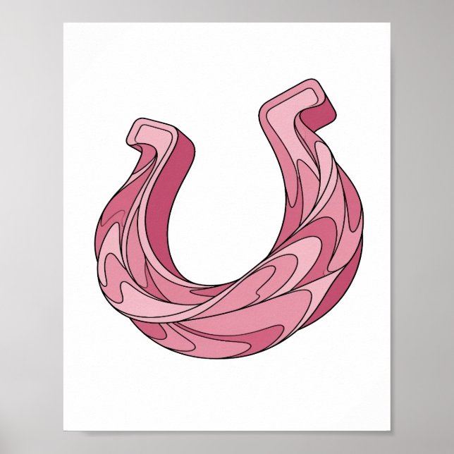 Poster Conception graphique ART ABSTRAIT Rose Dynamique (Devant)