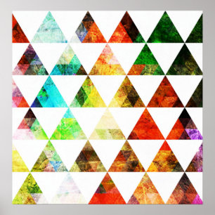 Poster Conception graphique de triangle peint