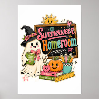Poster Conception graphique Halloween de rentrée scolaire