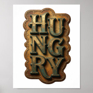Poster Conception graphique HUNGRY Or Edgy