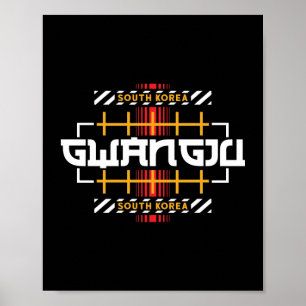 Poster Conception graphique urbaine moderne de Gwangju en