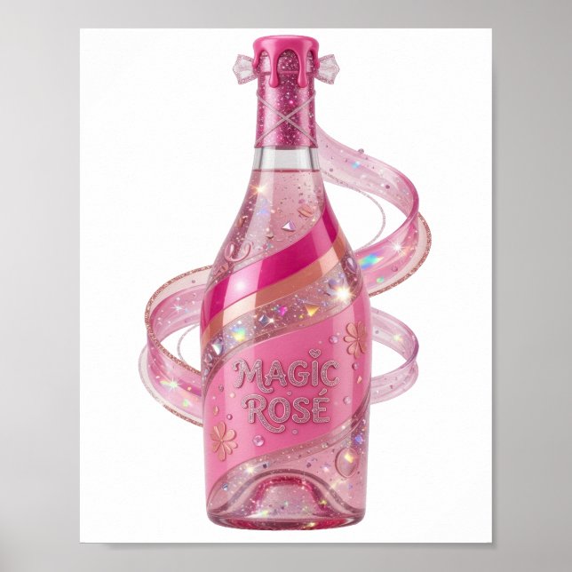 Poster Conception MAGIE ROSÉE Argent Classique (Devant)