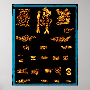 Poster Conception maya d'or frais