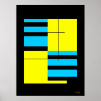 Conception minimaliste Bauhaus de grille jaune et 
