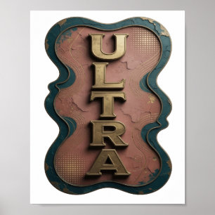 Poster Conception Moderne Or Clair ULTRA