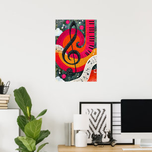 Poster Conception musicale abstraite