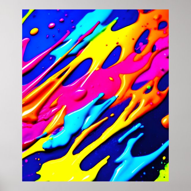 Poster Conception Neon Splatter (Devant)