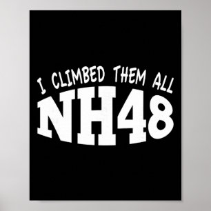 Poster Conception Nh48 J'ai gravi tout Nh 4 000 pieds Mon