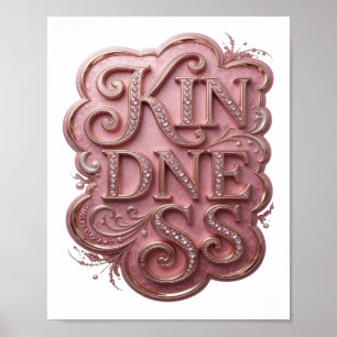 Poster Conception personnalisée KINDNESS Or Édifiant