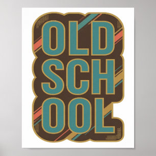 Poster Conception personnalisée Teal OLD SCHOOL