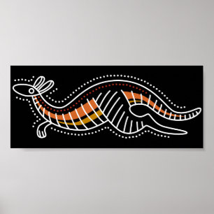 Poster Conception pointillée Kangaroo