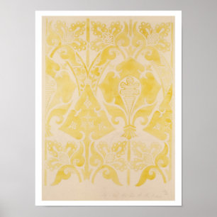 Poster Conception pour brocatelle velours ou soie, 1850 (