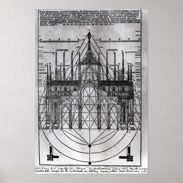 Poster Conception pour la cathédrale de Milan (Devant)