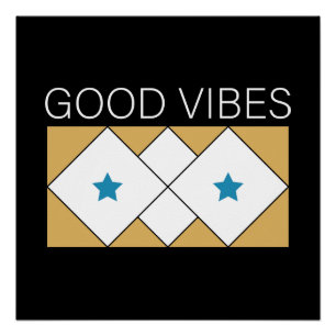 Poster Conception rafraîchissante des vibrations positive