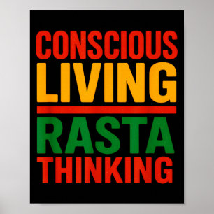 Poster Conception Rasta, Vie Consciente, Citation Motivat