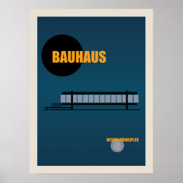 Poster Conception rétro de l'architecture Bauhaus | Poste