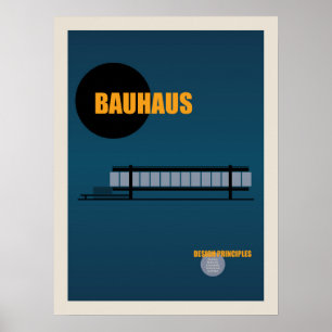 Poster Conception rétro de l'architecture Bauhaus   Poste