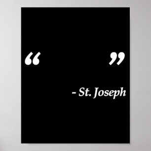 Poster Conception silencieuse de Saint Joseph Citation de