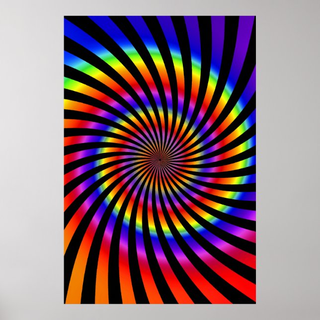 Poster : Conception spirale colorée (Devant)