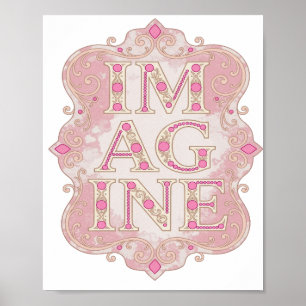 Poster Conception sur mesure IM AGINE en or accrocheuse