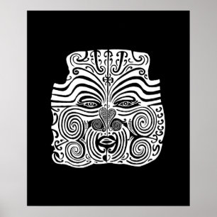 Poster Conception tribale de tatouage - Nouvelle Zélande
