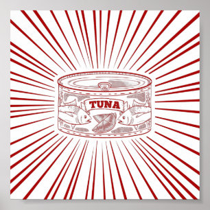 Poster Conception vintage du thon